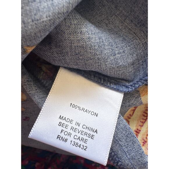 Modcloth Pinata Llama Sleeveless V-Neck Button Front Tunic Top Blue XXS NWT - Picture 6 of 9